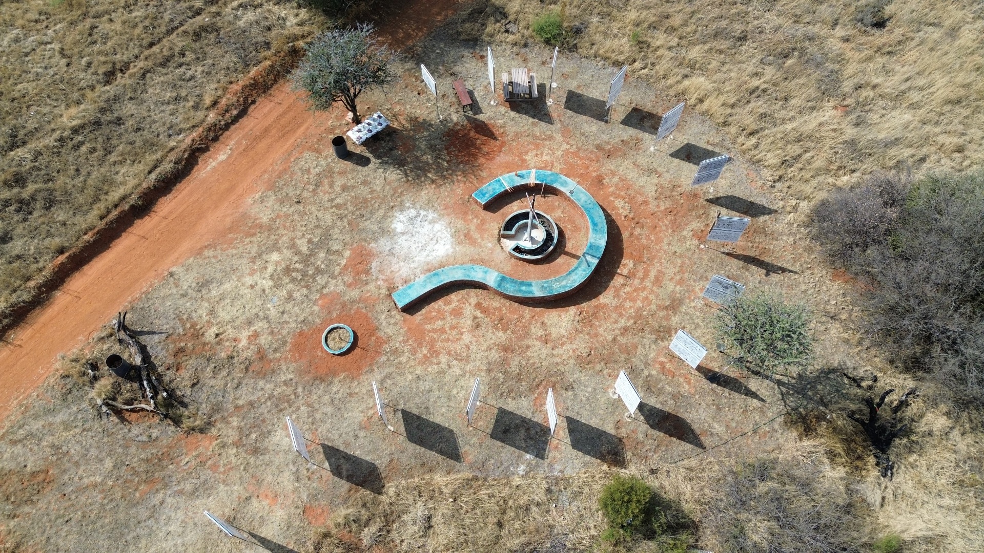 Aerial view of the Bible Project walk