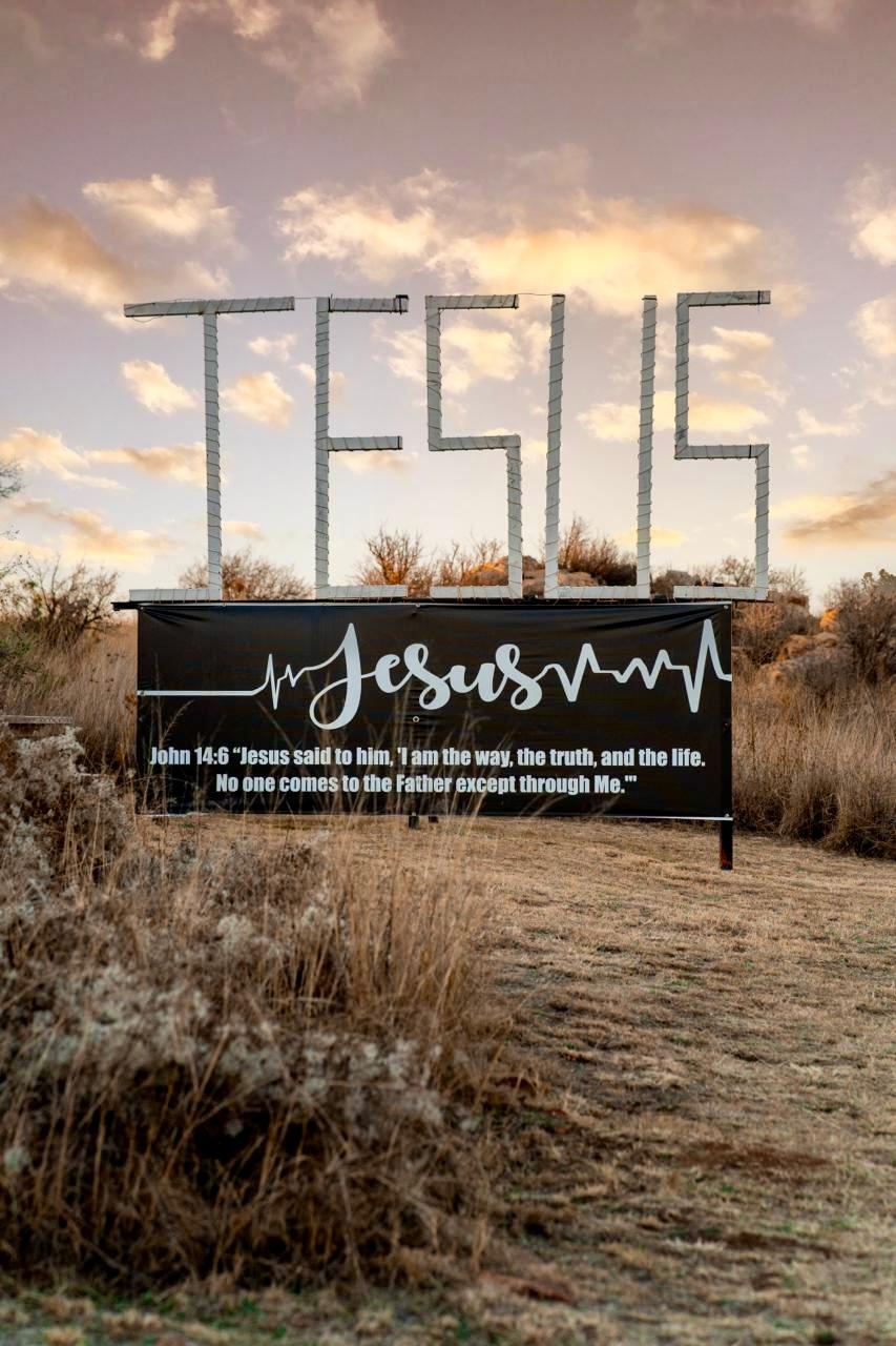 Jesus sign at Solid Ground Park