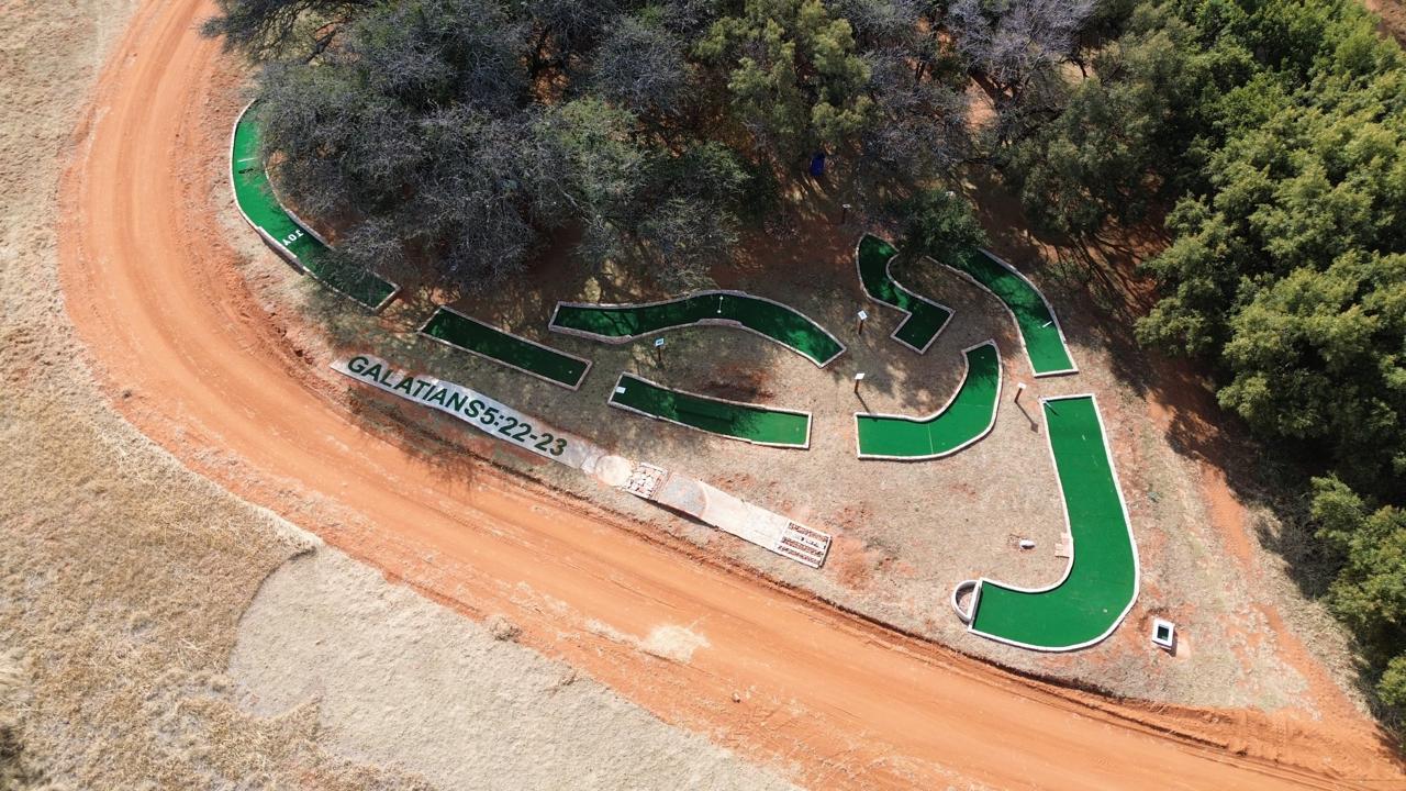 Aerial view of putt-putt area